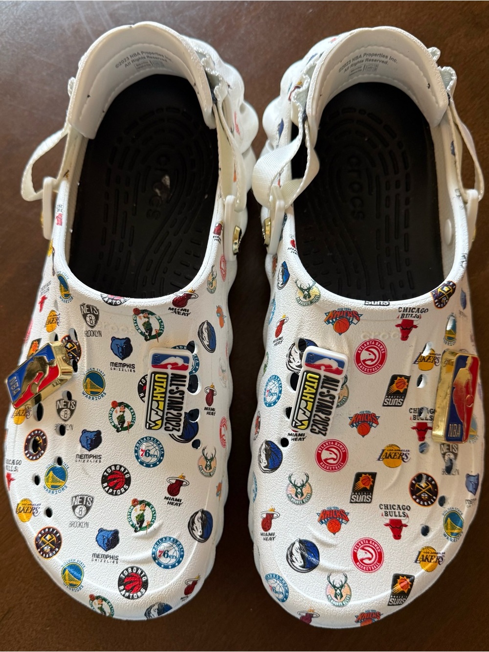 Men’s White NBA Crocs